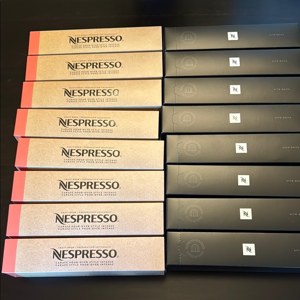 16 NEW Nespresso Coffee Pods - Carafe Pour Over, Alto Onice